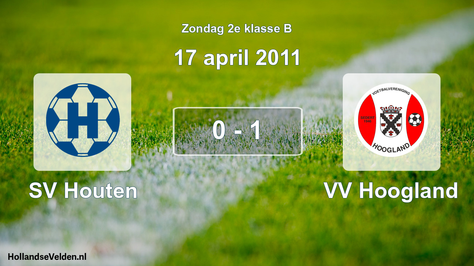 Gespeelde wedstrijd: SV Houten - VV Hoogland 0 - 1 (17 april 2011)