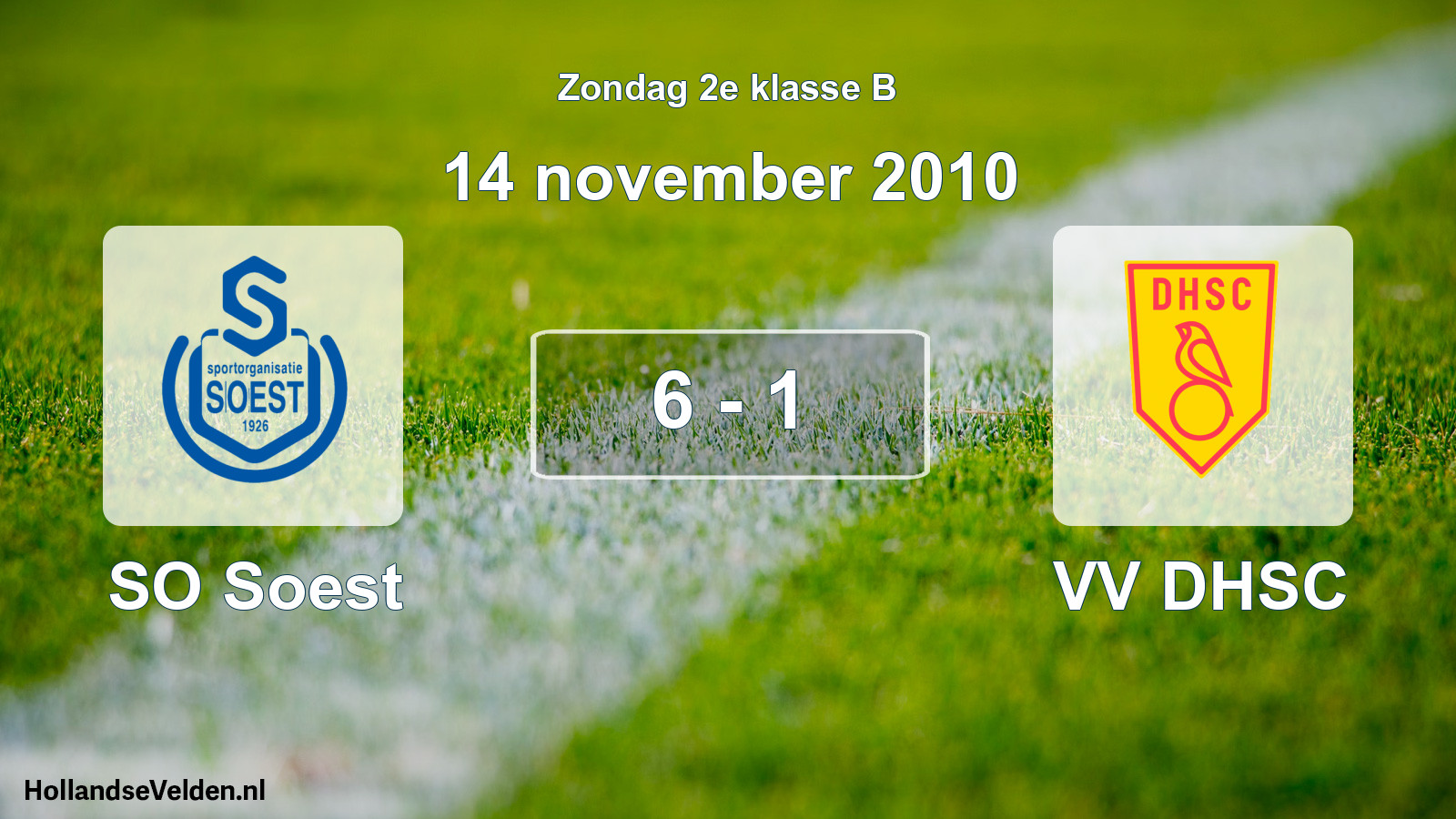 Gespeelde wedstrijd: SO Soest - VV DHSC 6 - 1 (14 november 2010)