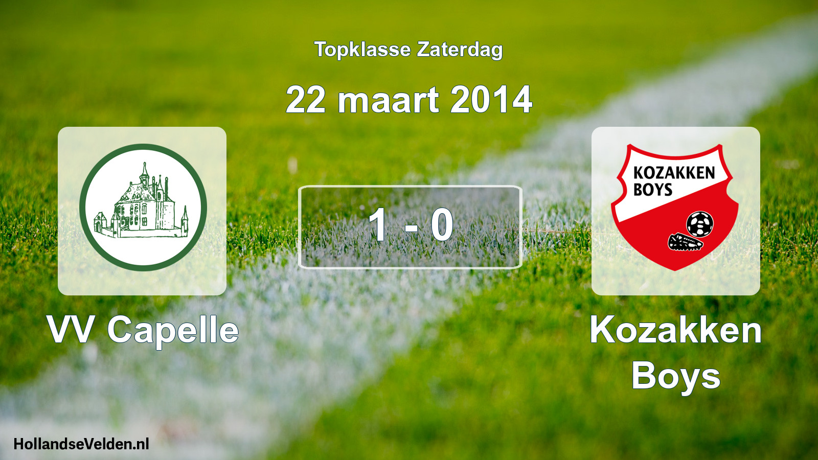 Gespeelde wedstrijd: VV Capelle - Kozakken Boys 1 - 0 (22 maart 2014)