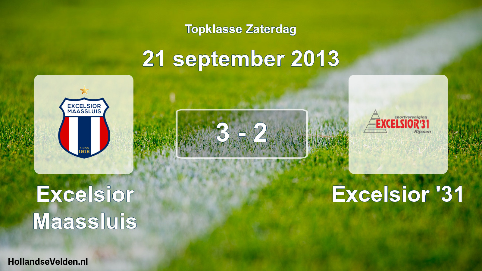Gespeelde wedstrijd: Excelsior Maassluis - Excelsior '31 3 - 2 (21 september 2013)