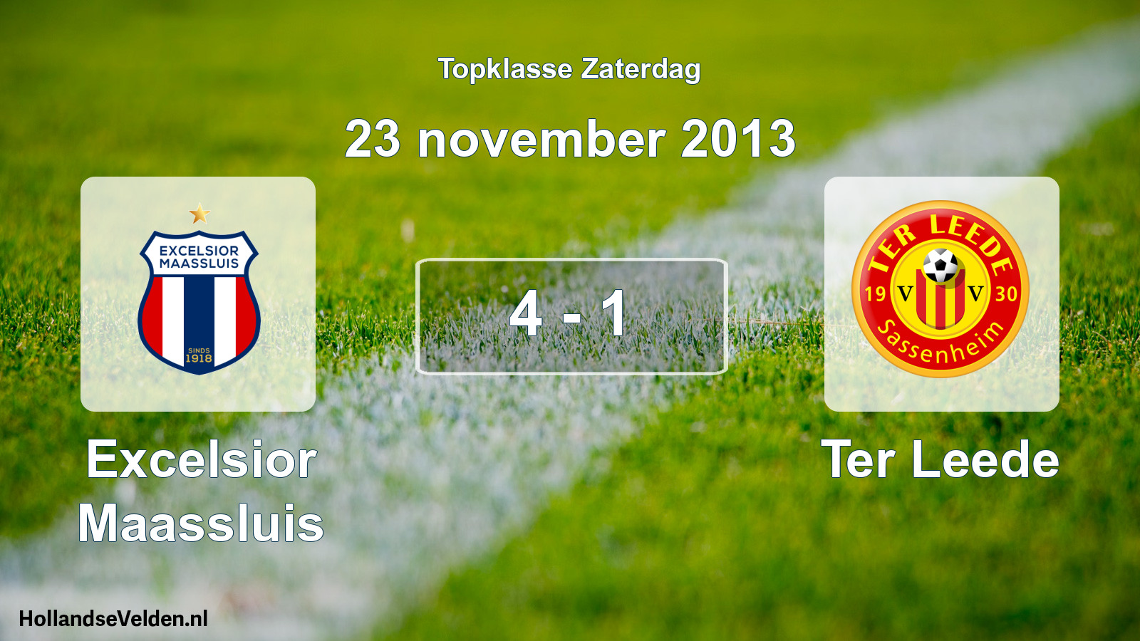 Gespeelde wedstrijd: Excelsior Maassluis - Ter Leede 4 - 1 (23 november 2013)