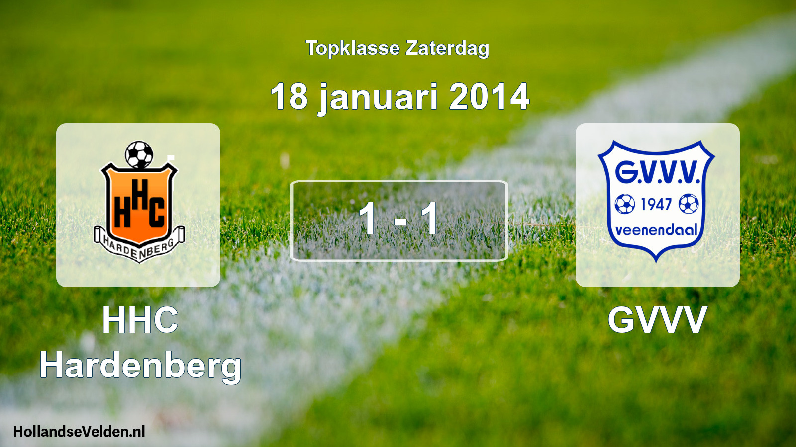 Gespeelde wedstrijd: HHC Hardenberg - GVVV 1 - 1 (18 januari 2014)