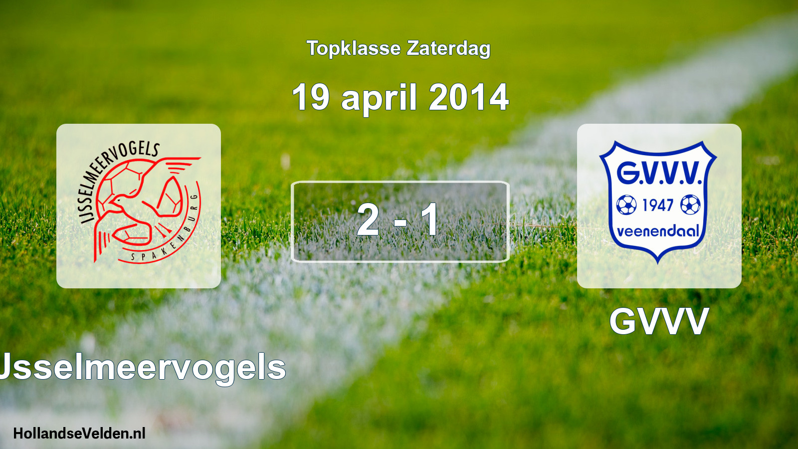 Gespeelde wedstrijd: IJsselmeervogels - GVVV 2 - 1 (19 april 2014)