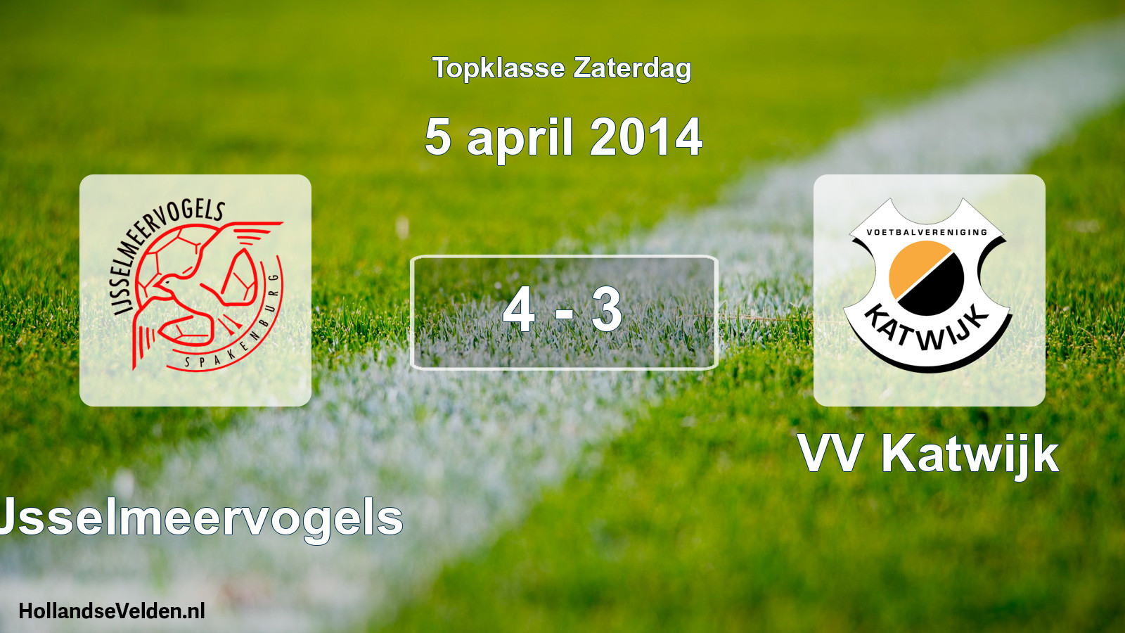 Gespeelde wedstrijd: IJsselmeervogels - VV Katwijk 4 - 3 (5 april 2014)