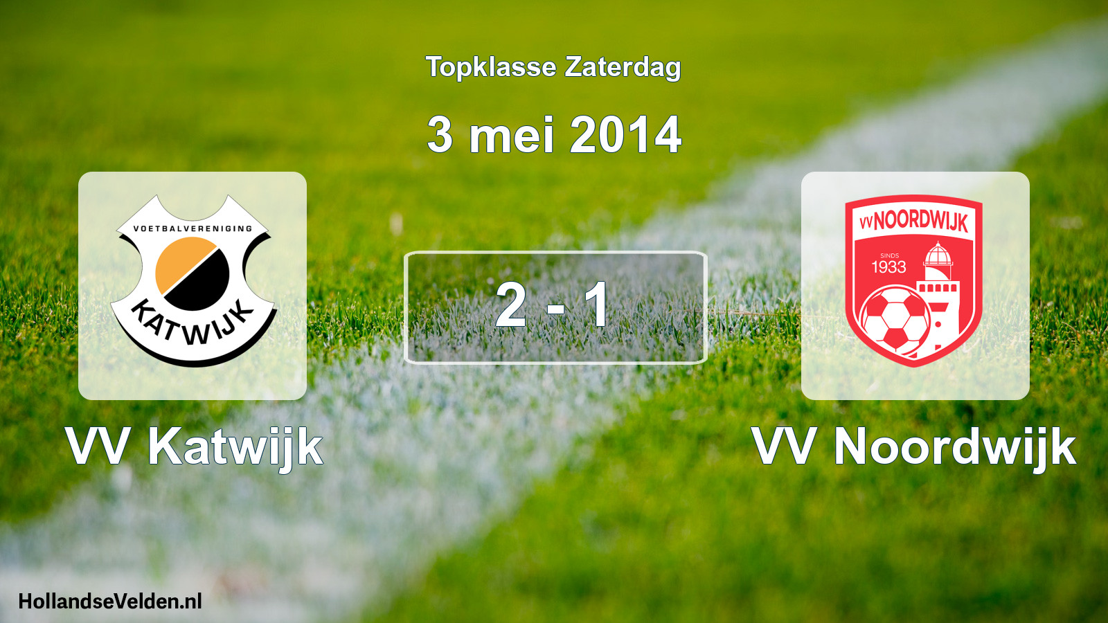 Gespeelde wedstrijd: VV Katwijk - VV Noordwijk 2 - 1 (3 mei 2014)