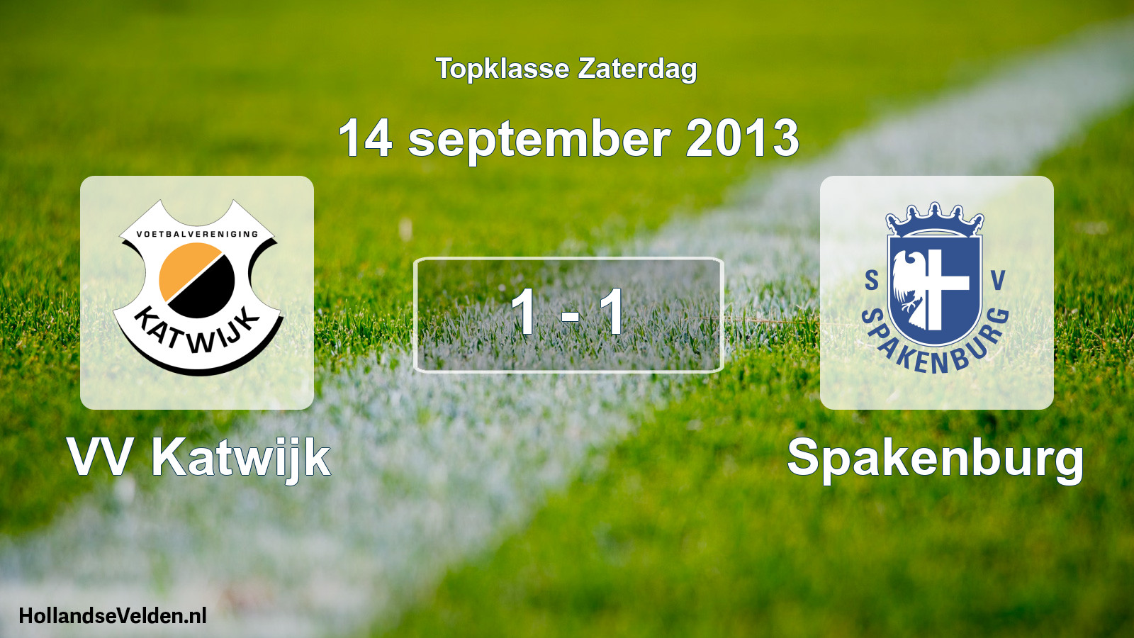 Gespeelde wedstrijd: VV Katwijk - Spakenburg 1 - 1 (14 september 2013)