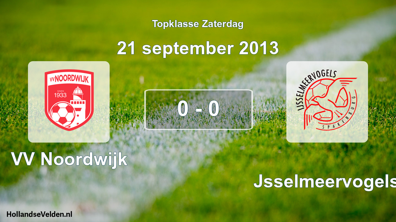 Gespeelde wedstrijd: VV Noordwijk - IJsselmeervogels 0 - 0 (21 september 2013)