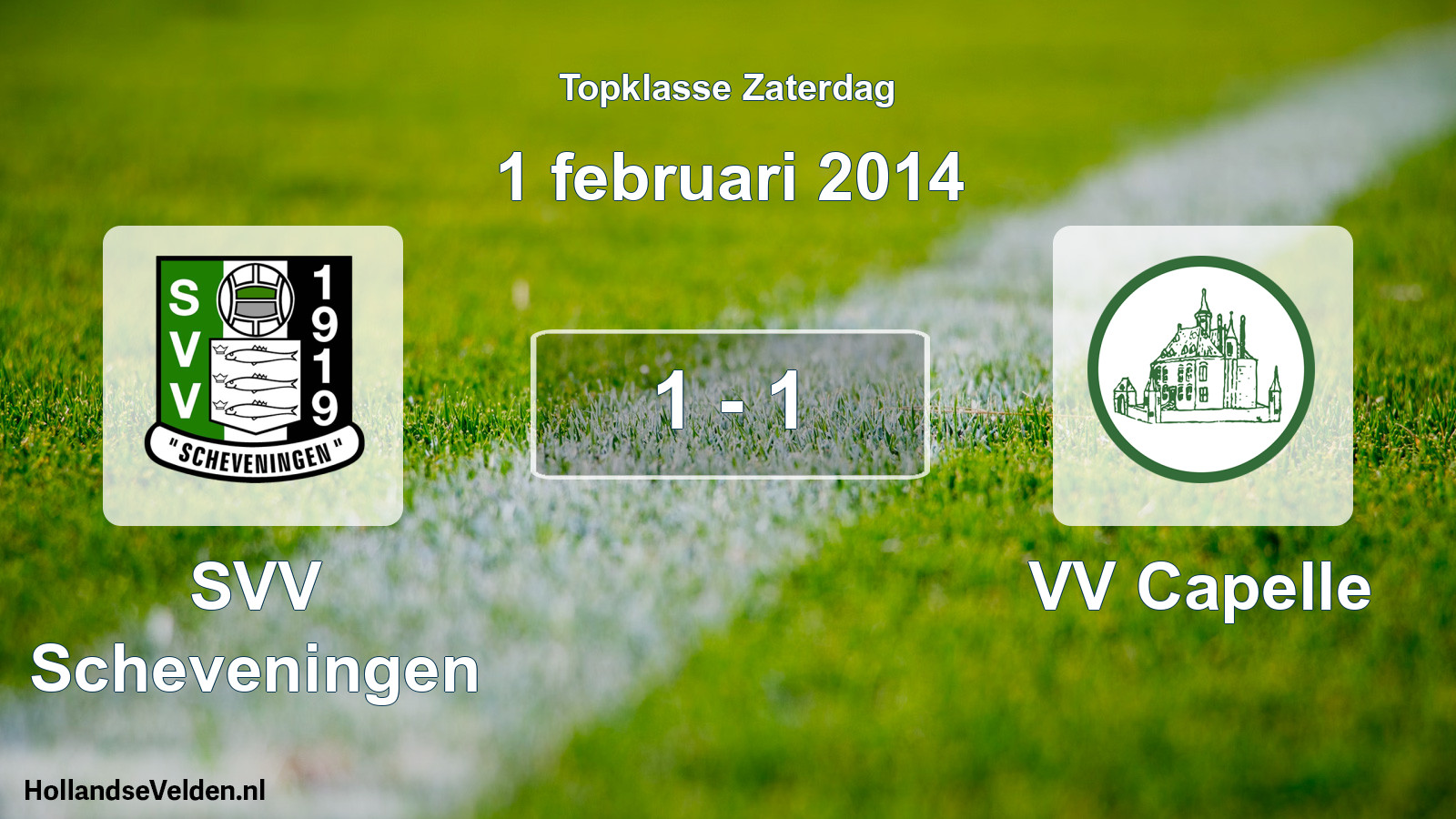 Gespeelde wedstrijd: SVV Scheveningen - VV Capelle 1 - 1 (1 februari 2014)