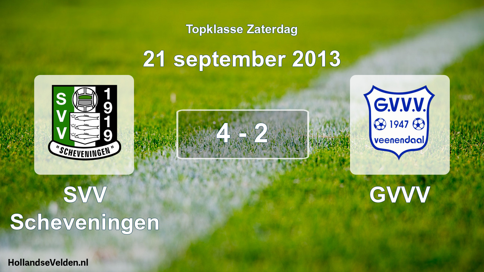 Gespeelde wedstrijd: SVV Scheveningen - GVVV 4 - 2 (21 september 2013)