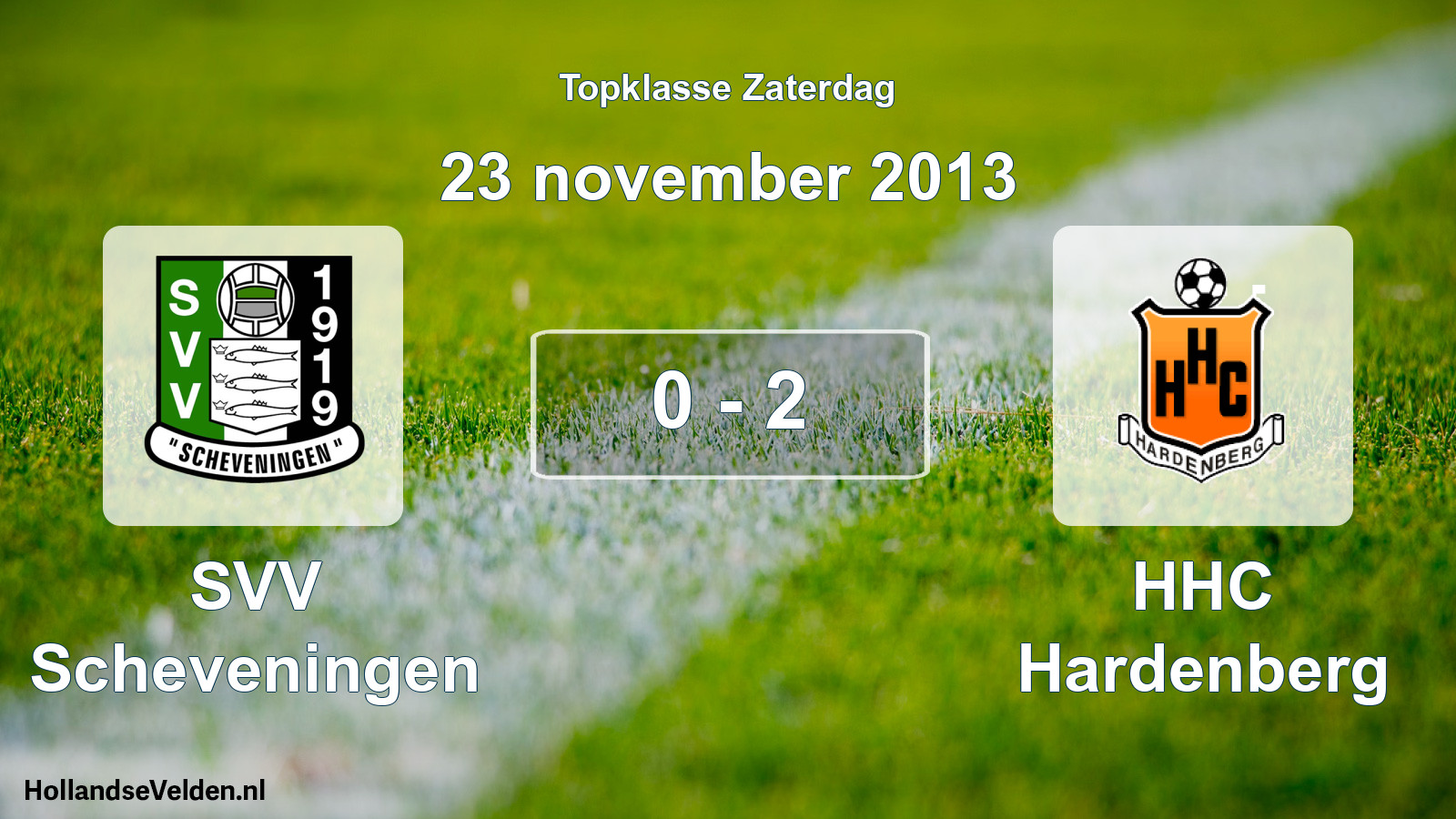 Gespeelde wedstrijd: SVV Scheveningen - HHC Hardenberg 0 - 2 (23 november 2013)