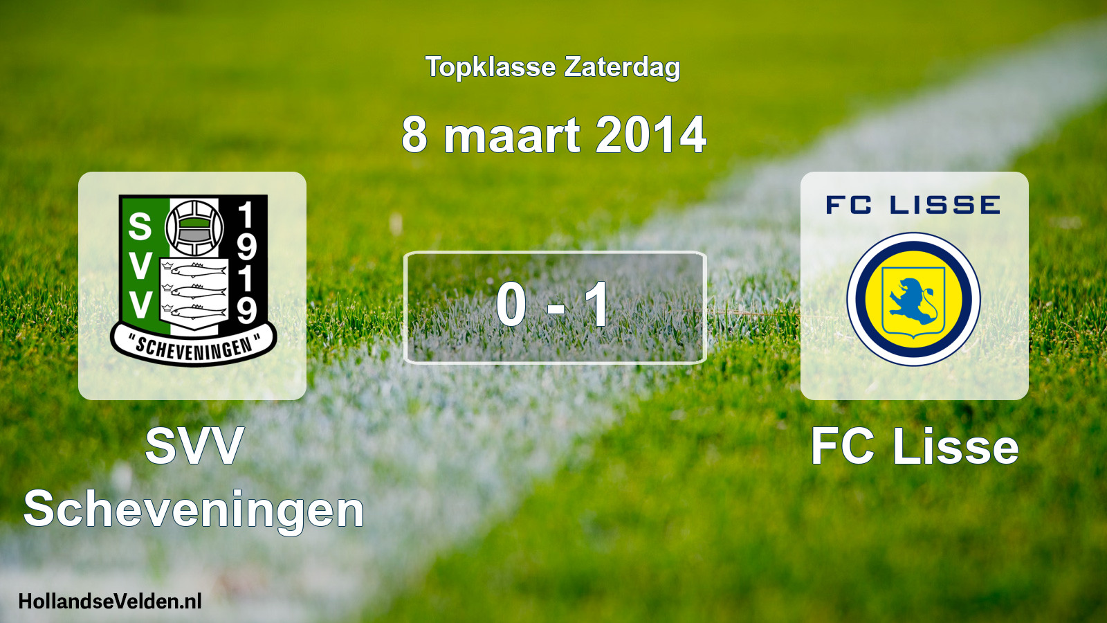 Gespeelde wedstrijd: SVV Scheveningen - FC Lisse 0 - 1 (8 maart 2014)