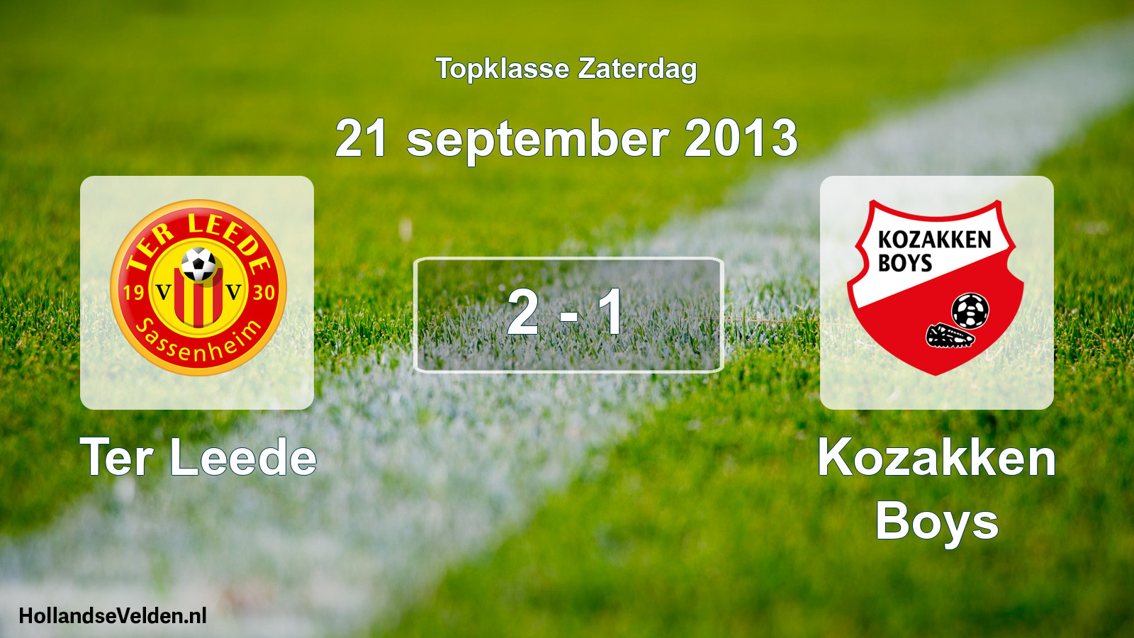 Gespeelde wedstrijd: Ter Leede - Kozakken Boys 2 - 1 (21 september 2013)
