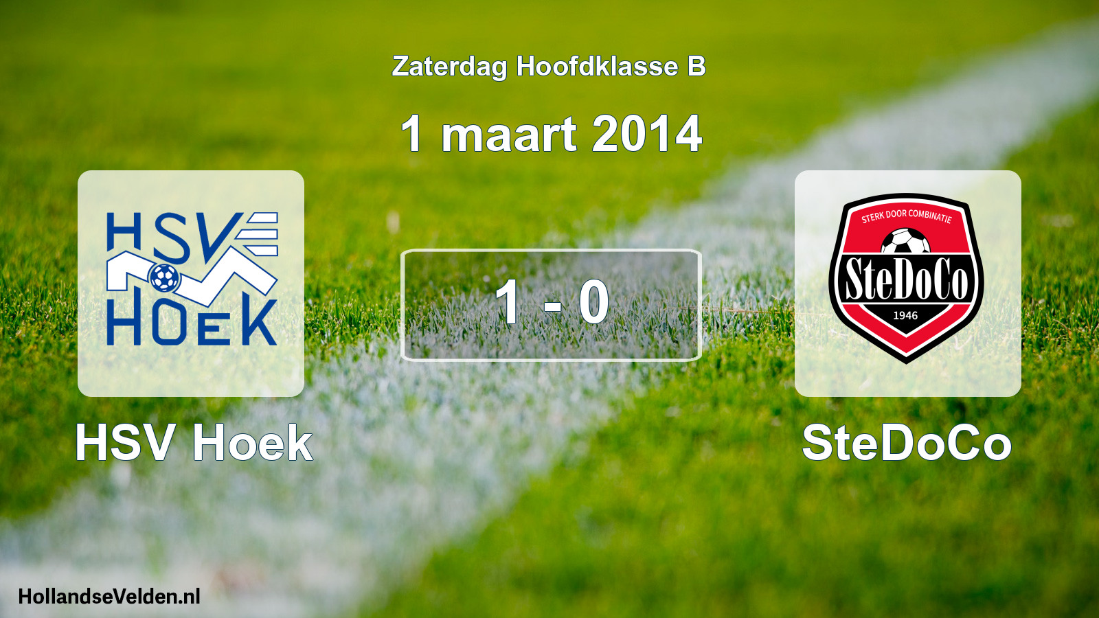 Gespeelde wedstrijd: HSV Hoek - SteDoCo 1 - 0 (1 maart 2014)