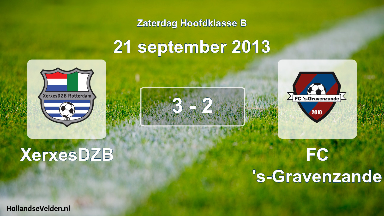 Gespeelde wedstrijd: XerxesDZB - FC 's-Gravenzande 3 - 2 (21 september 2013)