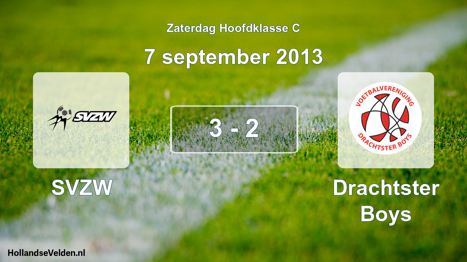 Gespeelde wedstrijd: SVZW - Drachtster Boys 3 - 2 (7 september 2013)