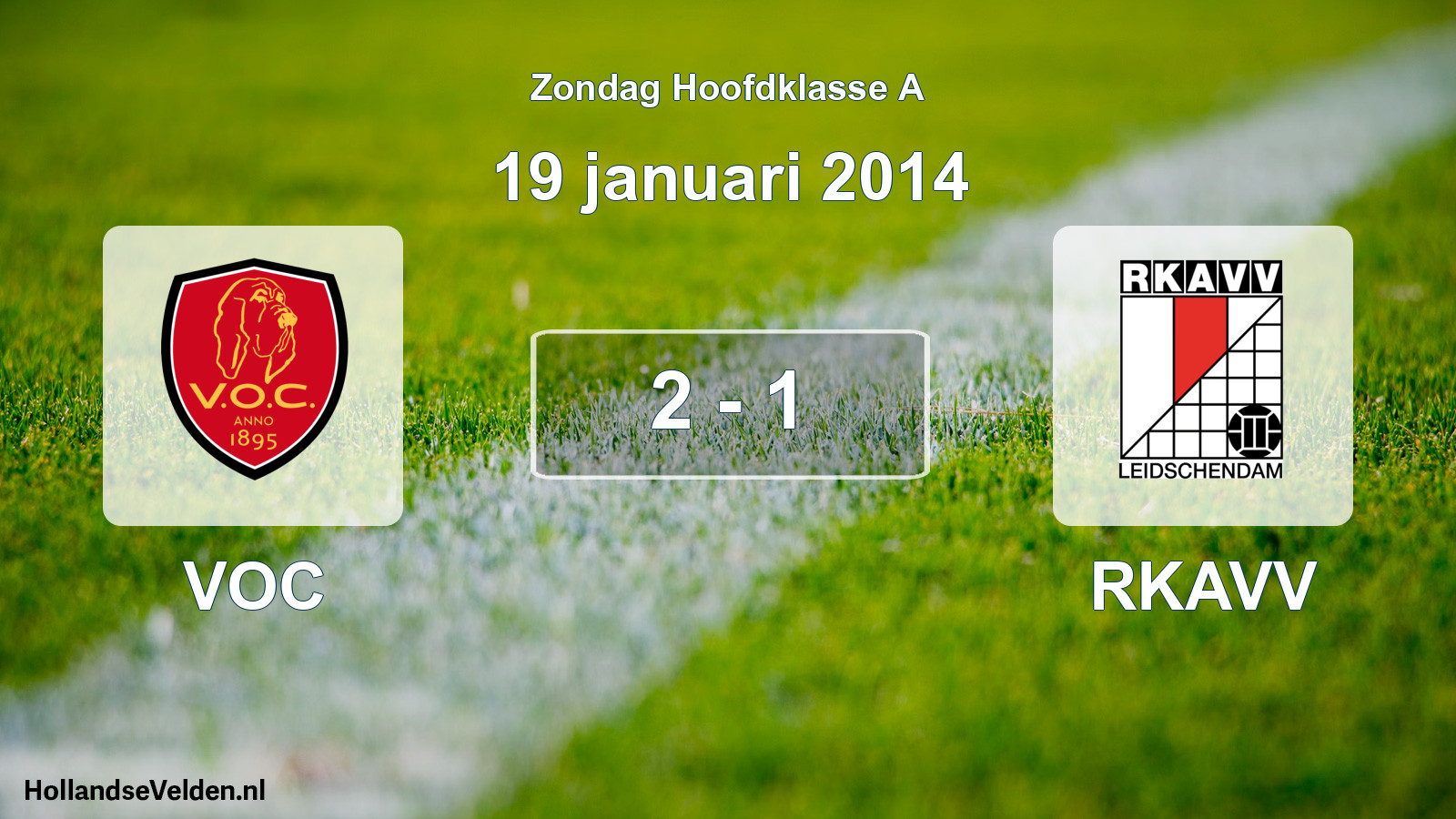 Gespeelde wedstrijd: VOC - RKAVV 2 - 1 (19 januari 2014)