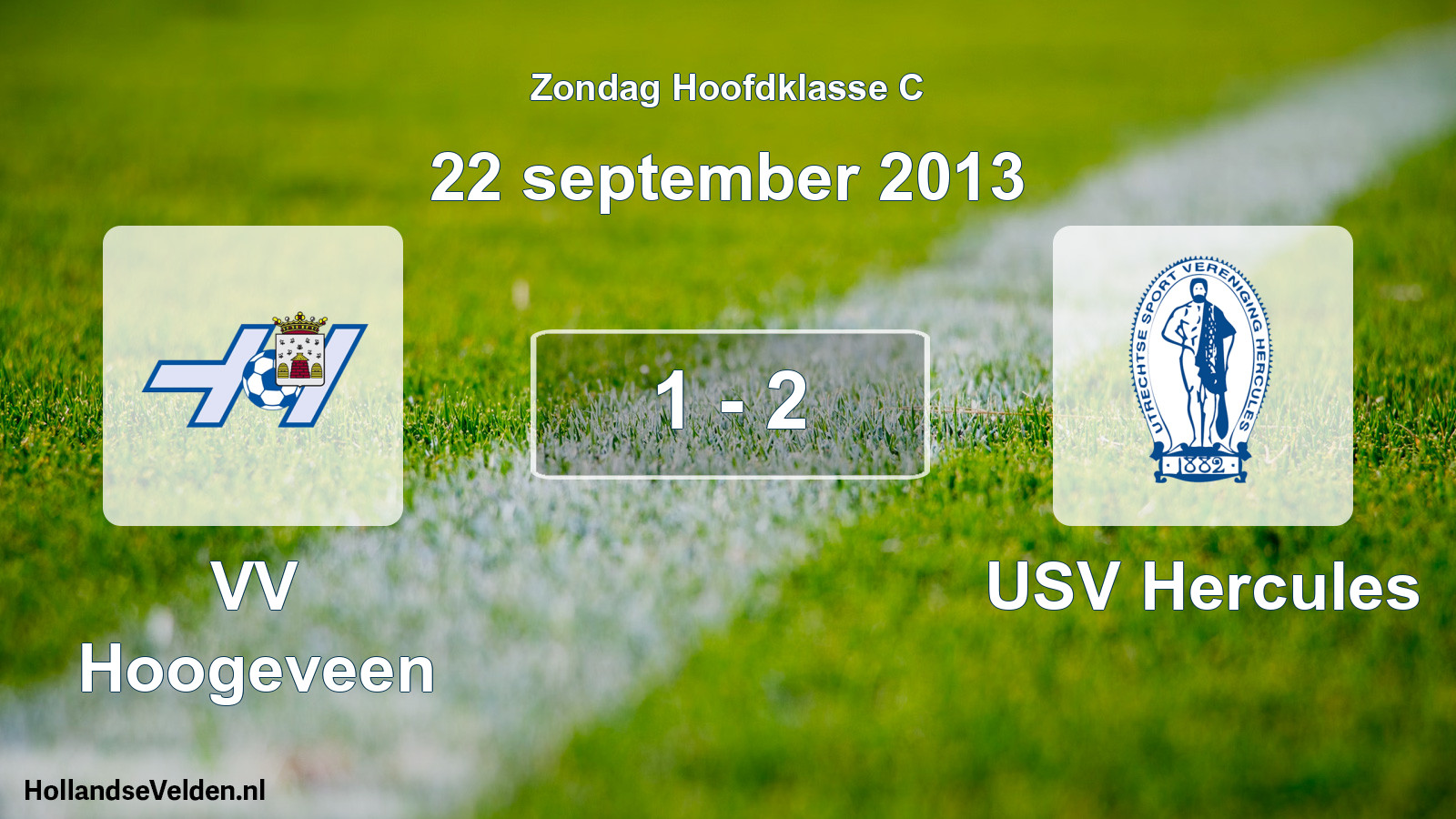 Gespeelde wedstrijd: VV Hoogeveen - USV Hercules 1 - 2 (22 september 2013)